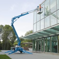 Genie TZ-34/20 Towable Boom Lift Rental at Hendershot Equipment in Decatur & Stephenville near Bowie, Springtown, Granbury, and Dublin, TX.